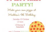 Pizza Birthday Party Invitation Templates Pizza Party Invitation Template