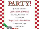 Pizza Birthday Party Invitation Templates Pizza Party Invitations – Gangcraft