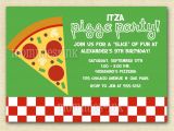 Pizza Birthday Party Invitation Templates Pizza Party Invitations