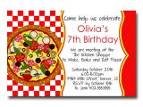 Pizza Making Birthday Party Invitation Template Pizza Party Birthday Invitations Cimvitation