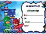 Pj Masks Party Invitation Template Pj Masks Kids Childrens Party Invitations X 12 Invites for