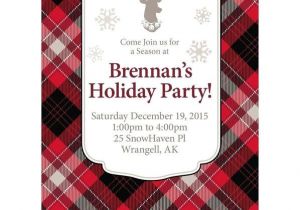 Plaid Christmas Party Invitations Holiday Plaid Personalized Invitation Each wholesale