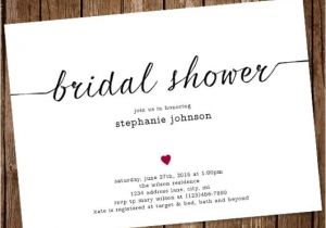 Plain Bridal Shower Invitations Invitation Simple Bridal Shower Invitation