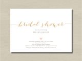 Plain Bridal Shower Invitations Printable Bridal Shower Invitation Simple and by