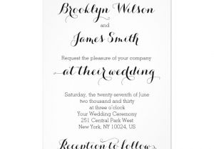 Plain White Wedding Invitations Plain Wedding Invitations White Zazzle