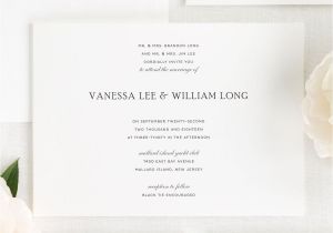 Plain White Wedding Invitations Simple Wedding Invitations In Black and White Wedding