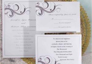 Plain White Wedding Invitations Simple White and Grey Inexpensive Printable Wedding