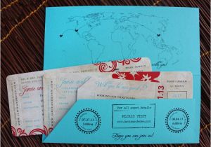 Plane Ticket Wedding Invitation Template Free Hawaii and Hong Kong Antique Boarding Pass Wedding