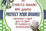 Plants Vs Zombies Party Invitation Template Party Invitation Plants Vs Zombies