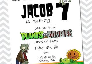 Plants Vs Zombies Party Invitation Template Plants Vs Zombies Birthday Invitation by Inkchickdesigns