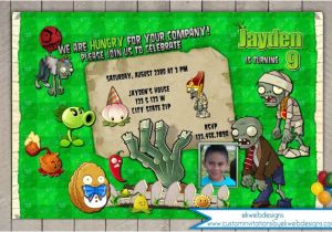 Plants Vs Zombies Party Invitation Template Plants Vs Zombies Birthday Invitation