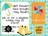 Playdate Birthday Party Invitations Play Date April Showers to May Flowers Shes Kinda