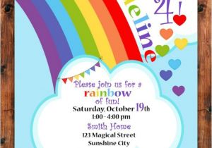 Pleasure Party Invitations Party Invitation Templates Rainbow Party Invitations