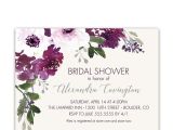 Plum Bridal Shower Invitations Purple Plum Watercolor Floral Bridal Shower Invitations