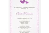 Plum Bridal Shower Invitations Purple Plum Whimsical Hearts Bridal Shower Invitations