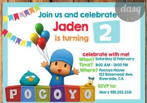 Pocoyo Birthday Party Invitations Instant Download Pocoyo Invitation Bonus Thank You by