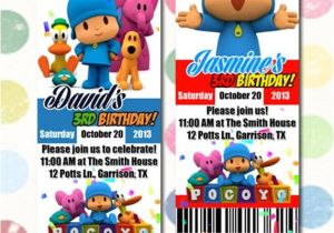 Pocoyo Birthday Party Invitations Items Similar to Pocoyo Birthday Party Invitation Ticket