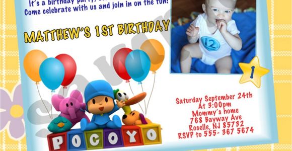 Pocoyo Birthday Party Invitations Pocoyo Birthday Party Invitations Printables by