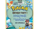 Pokemon Birthday Party Invitation Wording Personalize Pokemon Party Invitations Thank You Cards