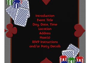 Poker Party Invitation Template Free Poker Party Invitation Template Zazzle