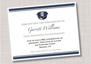 Police Academy Graduation Invitation Wording Custom Police Academy Graduation Announcements Invitations
