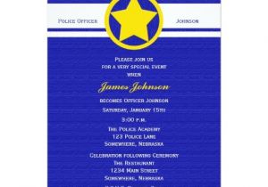 Police Academy Graduation Invitation Wording Police Graduation Invitations Yellow Police Badge 5 Quot X 7