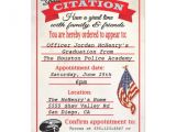 Police Academy Graduation Party Invitations Police Academy Graduation Citation Invitation 5 Quot X 7