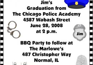 Police Academy Graduation Party Invitations Police Academy Graduation Invitations