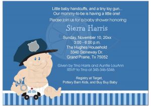 Police Baby Shower Invitations Baby Cop Police Officer Baby Shower Invitation Baby Boy