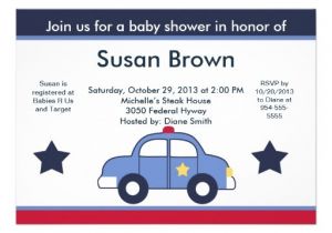 Police Baby Shower Invitations Personalized Police Baby Shower Invitations