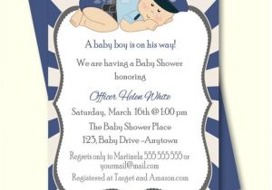 Police Baby Shower Invitations Police Baby Shower Invitation Law Enforcement Boy Baby