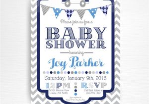 Police Baby Shower Invitations Police Officer Baby Shower Printable Invitation You Print Blue
