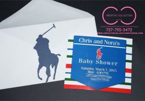 Polo Baby Shower Invitations Horsemen “polo” theme Invitation Card with Envelope sold