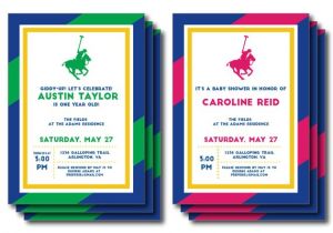 Polo Baby Shower Invitations Printable Navy Green Pink Polo Invite or Menu Personalized