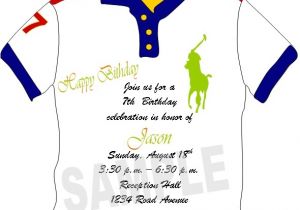 Polo Baby Shower Invitations solutions event Design by Kelly Custom Made Polo Shirt