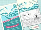 Polynesian Wedding Invitations Custom Hawaiian Wedding Invitation Suite Beach Wedding