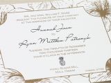 Polynesian Wedding Invitations Hawaiian Wedding Invitation Metallic Gold Black