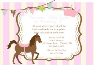 Pony Party Invitation Templates Invitation Pony Cake Ideas and Designs