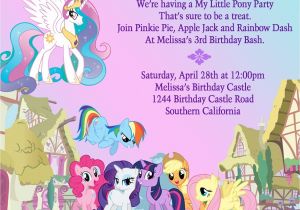Pony Party Invitation Wording Awesome My Little Pony Invitation Template Beepmunk