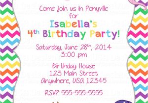 Pony Party Invitation Wording Free Printable My Little Pony Birthday Invitations Free