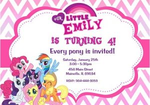 Pony Party Invitation Wording My Little Pony Birthday Party Invitation Digital