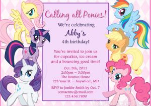 Pony Party Invites Free Printable Free Printable My Little Pony Birthday Invitations Free