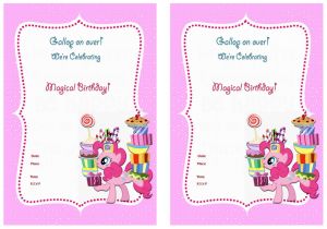 Pony Party Invites Free Printable My Little Pony Birthday Invitations Birthday Printable