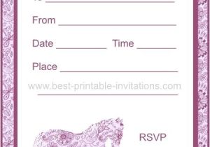 Pony Party Invites Free Printable Pony Party Invitations
