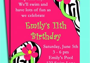 Pool Party Birthday Invitation Wording Pool Party Birthday Invitation Wording
