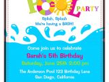 Pool Party Invitation Ideas Birthday Pool Party Invitations