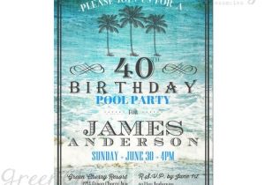 Pool Party Invitation Ideas for Adults Adult Birthday Pool Party Invitation Any Age Vintage