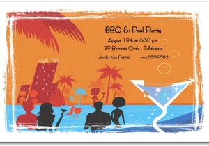 Pool Party Invitation Ideas for Adults Night Time Pool Invitation
