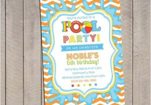 Pool Party Invitation Ideas Homemade Invitations Kids Kid and Birthdays On Pinterest