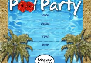 Pool Party Invitation Template Free Kids Party Invitations Pool Party Invitation